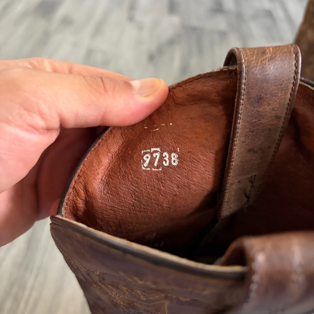 Dan Post Brown Leather Western Cowboy Boots - Picture 6 of 11